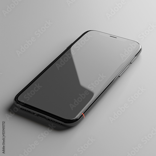 Cell phone on white background