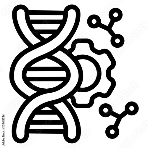 Gene editing Line Icon