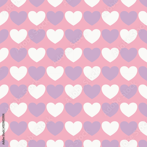 Valentine Seamless Patterns with Pastel Heart
