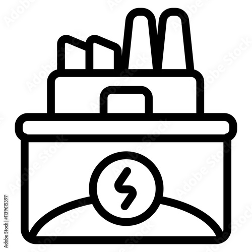 Geothermal energy Line Icon