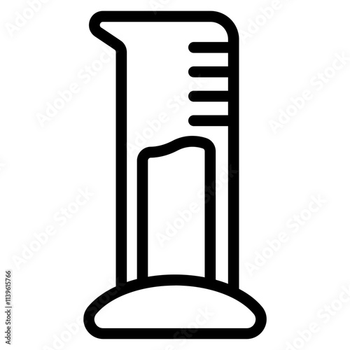 Graduated cylinder Line Icon