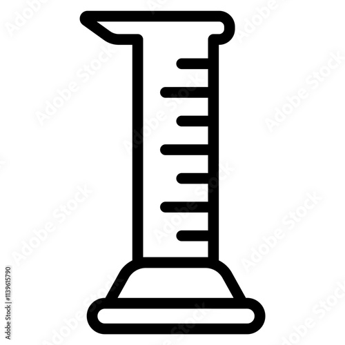 Graduated cylinder Line Icon