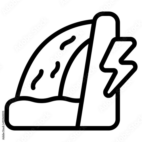 Hydropower Line Icon