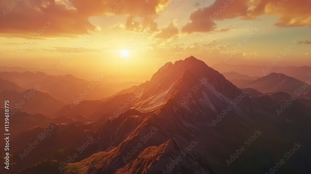 Mountain Landscape at Sunset 16K Resolution Ultra Photorealistic Mountain Landscape at Sunset 16K Resolution Ultra Photorealistic