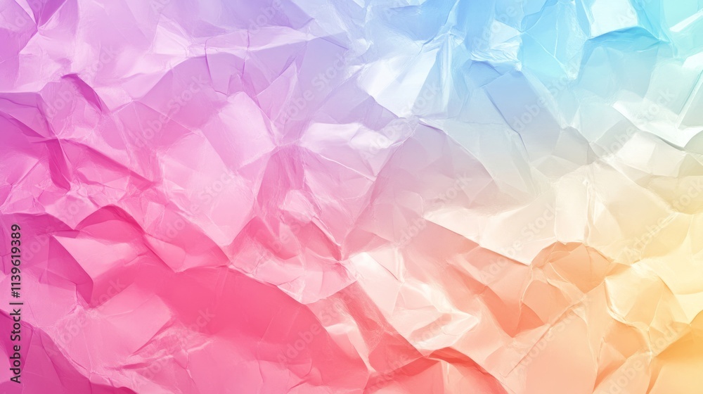 Obraz premium Abstract Pastel Crumpled Paper Background Texture