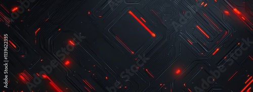 Abstract Dark Surface Red G...