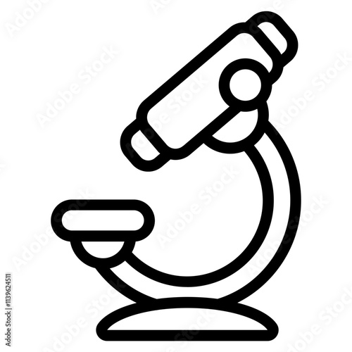 Microscope Line Icon