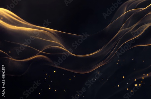 Golden Dust Waves Flowing A...