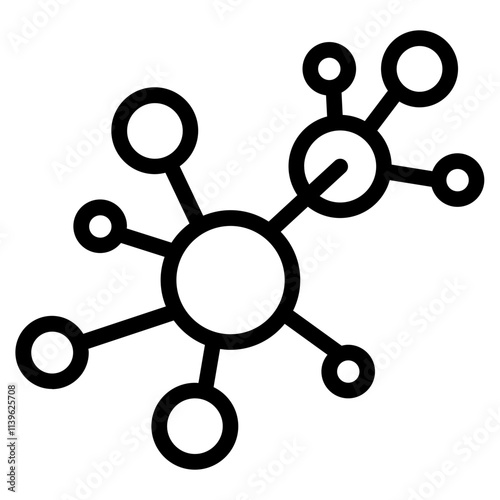 Molecule Line Icon