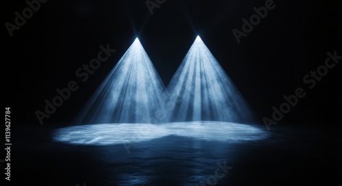 Two Bright Stage Lights Ill...
