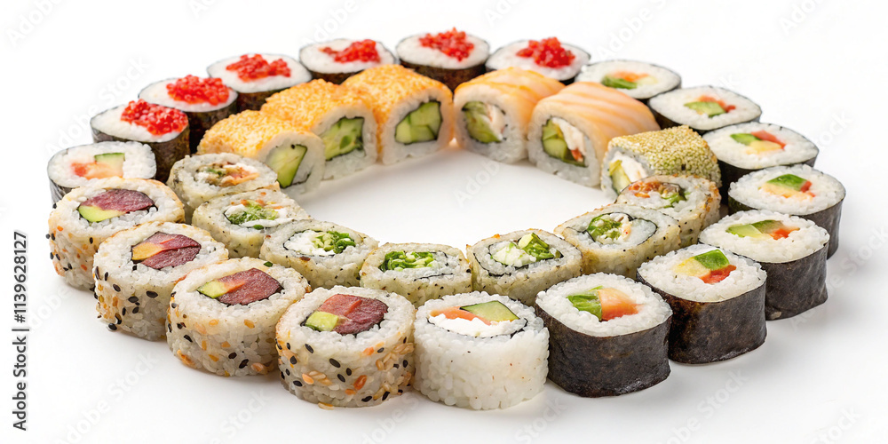 Artfully Arranged Sushi Rolls Artfully Arranged Sushi Rolls