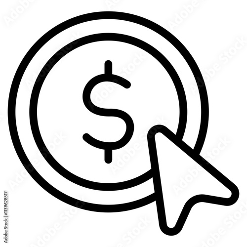 Pay per click Line Icon
