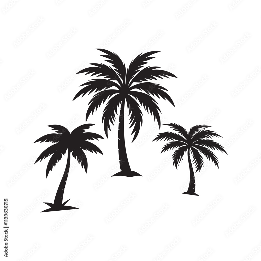 Fototapeta premium Coconut Tree Silhouette Designs for Tropical and Creative Projects