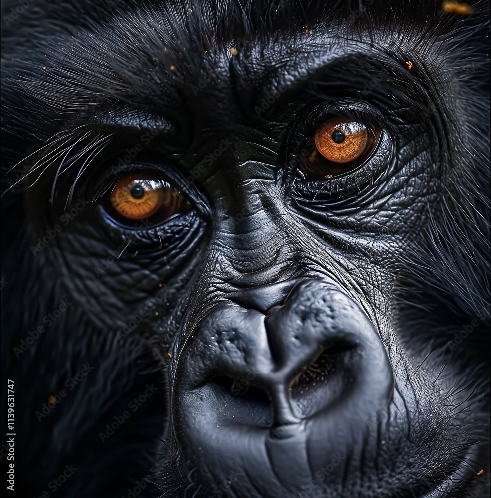 Modern Expressionist Artwork of a Mountain Gorilla Modern Expressionist Artwork of a Mountain Gorilla