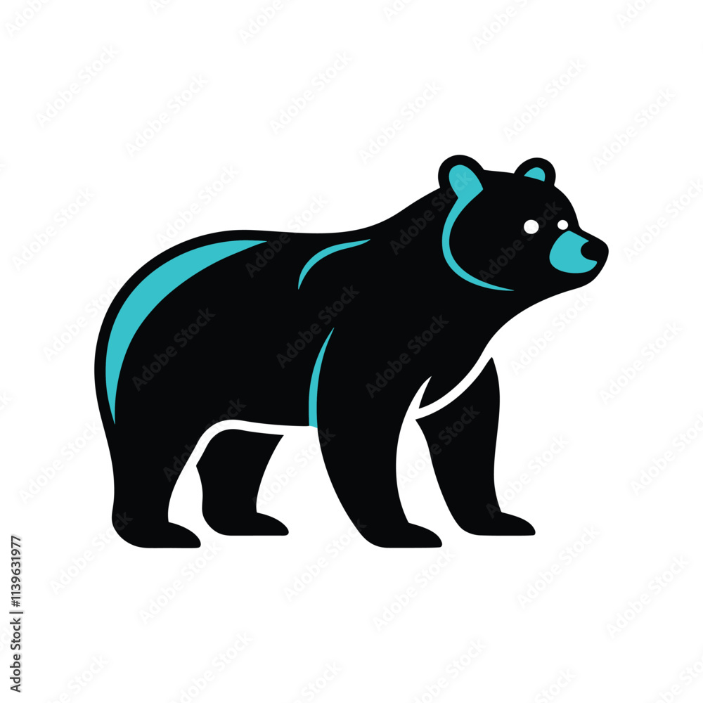 Line Art Brown and Black Bear Silhouettes for Creative Designs Line Art Brown and Black Bear Silhouettes for Creative Designs
