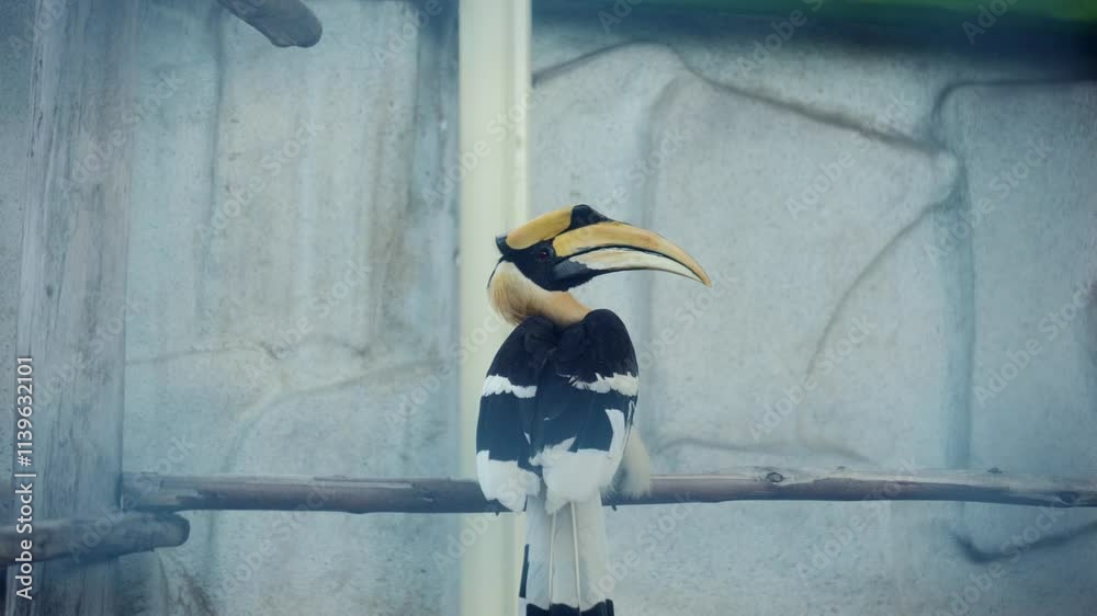 Close-Up of Exotic Tropical Birds in Captivity at the Pata Zoo in Bangkok, Thailand