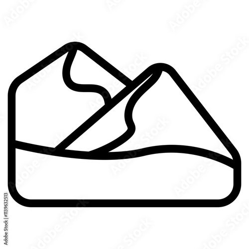 Sand dunes Line Icon
