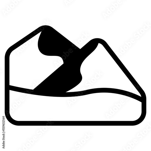 Sand dunes Glyph Icon