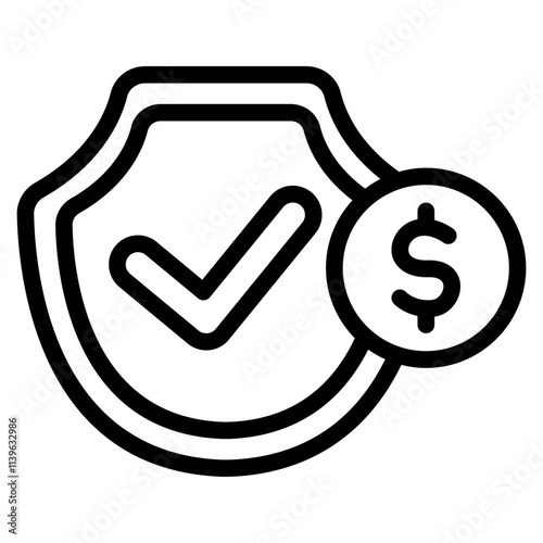 Secure payment Line Icon