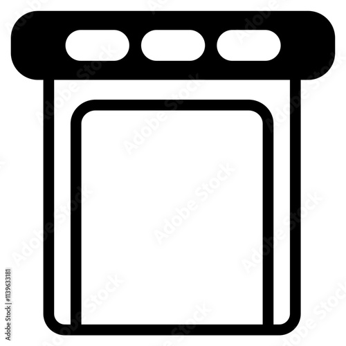 Security checkpoint Glyph Icon