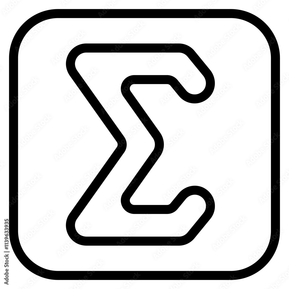 Sigma Line Icon