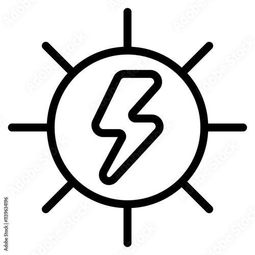 Solar energy Line Icon