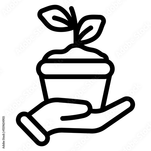 Sustainable farming Line Icon