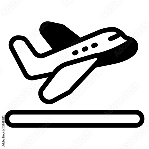 Takeoff Glyph Icon