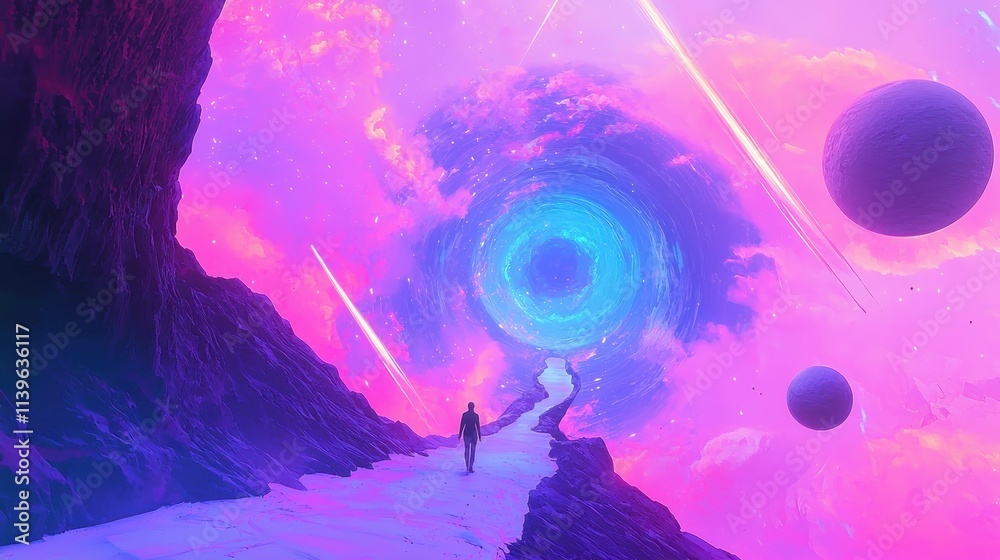 Obraz premium Ethereal Journey Through Space