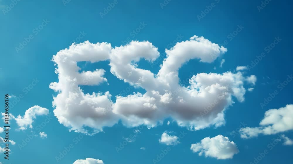 The image is a cloud formation that spells out the word 