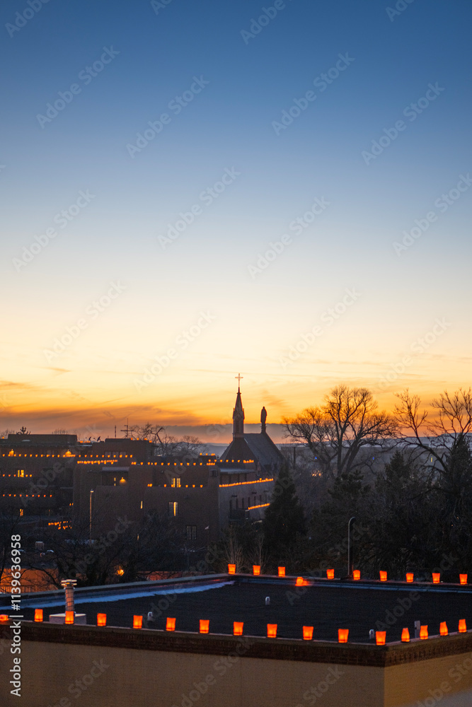 Obraz premium Santa Fe Holy Night on Christmas Eve.