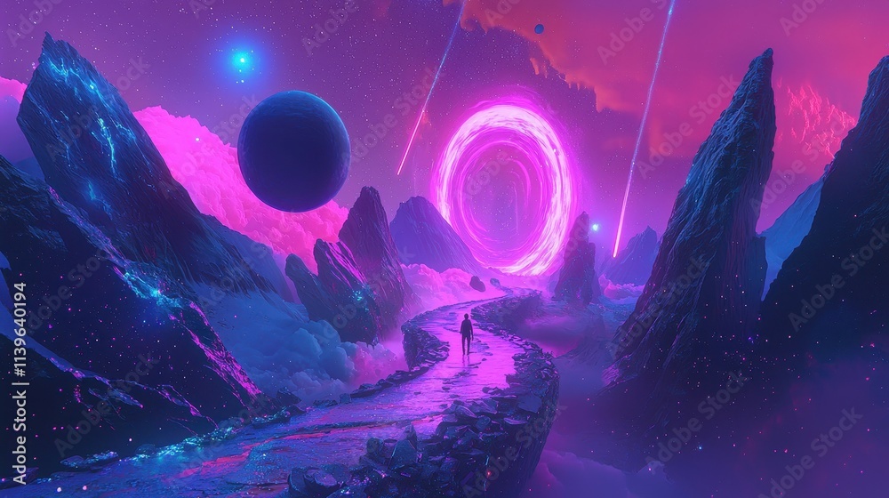Obraz premium Starry Voyage to the Cosmic Core