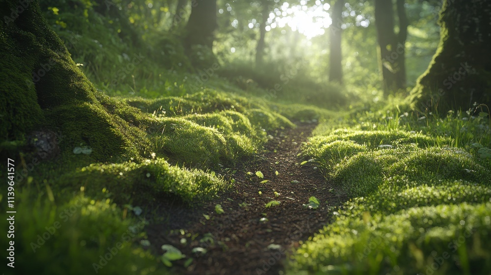 Exploring a serene forest path nature trail scenic landscape lush green environment Exploring a serene forest path nature trail scenic landscape lush green environment