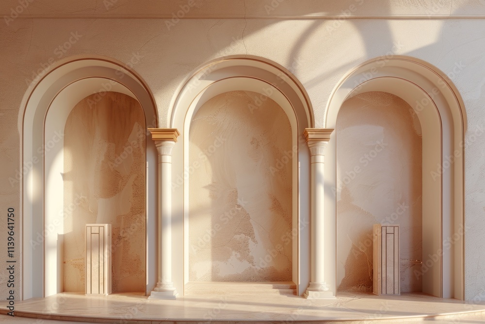 Fototapeta premium Elegant Architectural Arches in Soft Light