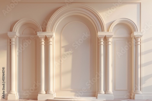 Elegant Architectural Elements in Soft Tones