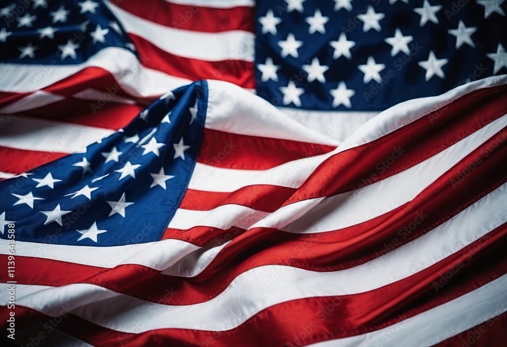 Fototapeta premium United States of America flag background, realistic illustration