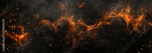 Abstract Orange Fire And Sp...