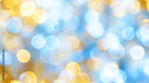 Abstract Blue and Gold Boke...