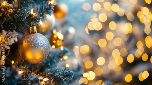 Glittering Gold Ornament On...