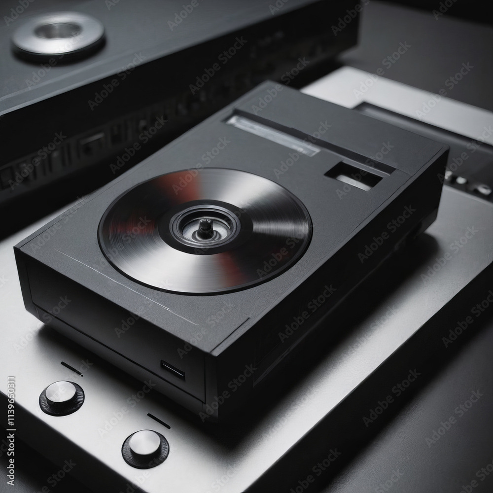stereo player close up , realistic illustration stereo player close up , realistic illustration