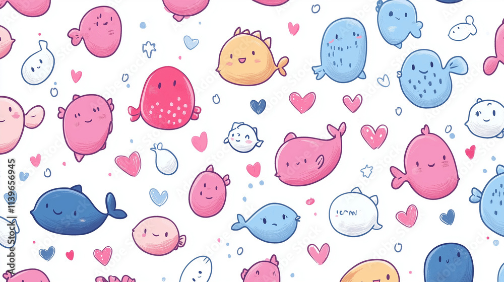 Fototapeta premium seamless easter pattern