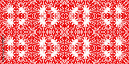 Christmas seamless pattern. Christmas background banner red. Frost pattern. Happy New Year.