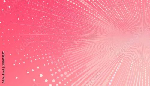 Abstract Pink Radiating Des...