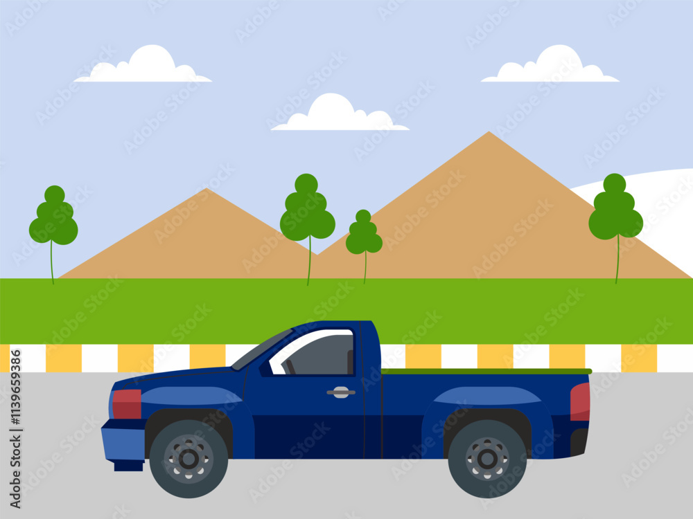 Naklejka premium Pickup Truck Concept Illustration Stylish and Beautiful