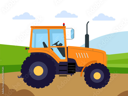 Tractor Concept Illustration Stylish and Beautiful
