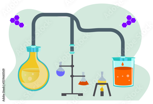 Chemistry Colloid Concept Illustration Stylish and Beautiful