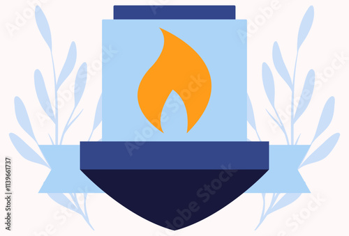 Emblem Concept Illustration Stylish and Beautiful