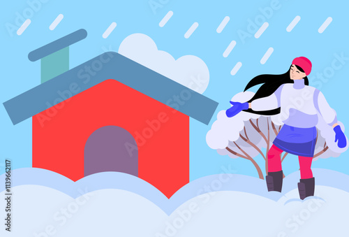 Blizzard Concept Illustration Stylish and Beautiful