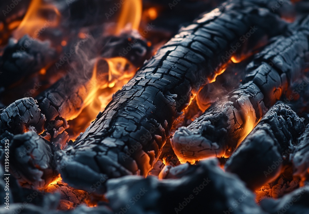 fire burning in a fireplace