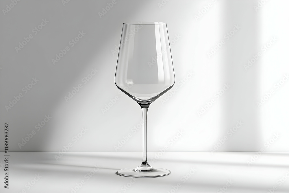 Elegant 3D Wine Glass Illustration Elegant 3D Wine Glass Illustration